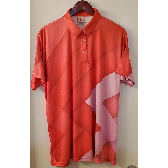 PLG Play Loud Golf Other - PLG Play Loud Golf Polo Shirt 3XL Poly Color Block Grqphic Pink/Violet/Berry